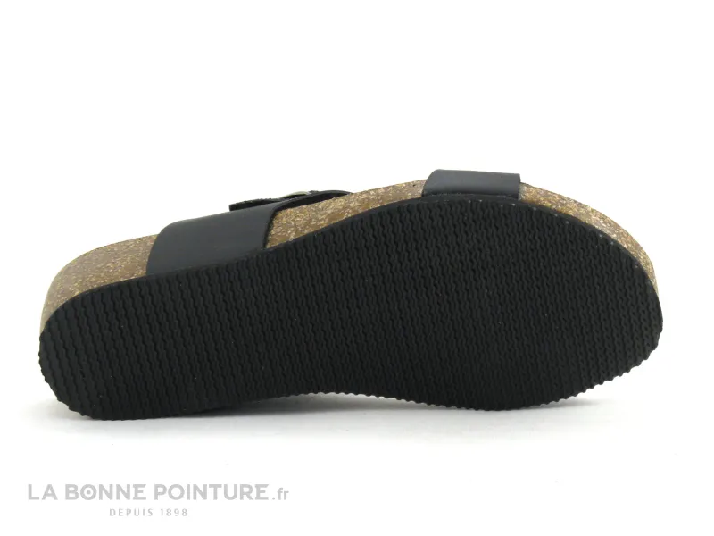 Achat chaussures Biomodex Femme Mule, vente Biomodex 1275 - Noir - Bronze - 3 fleures glitter - Mule Femme