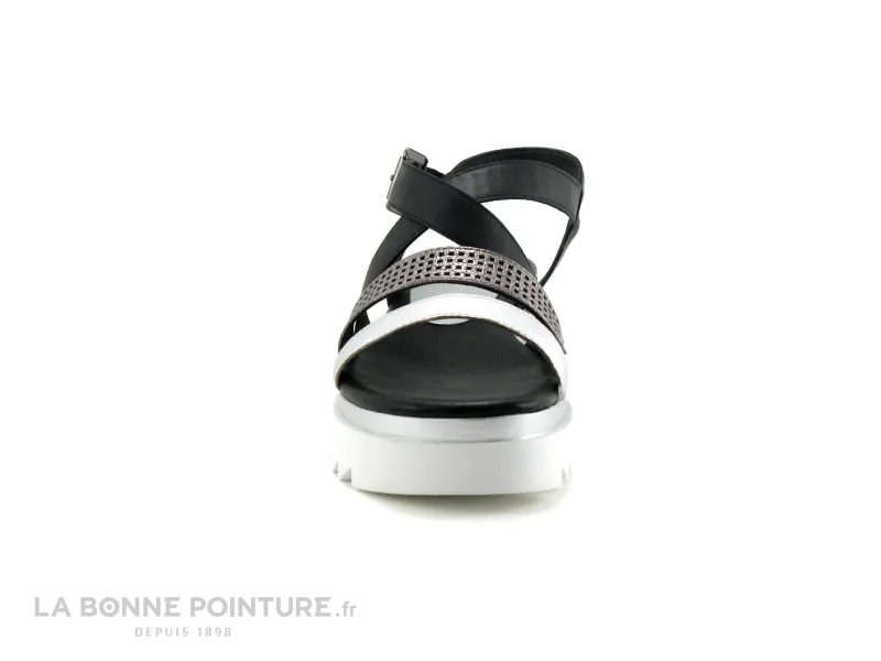 Achat chaussures Marco Tozzi Femme Sandale et Nu-pieds, vente Marco Tozzi Premio - 2-28727-22 - Noir Gris Argent - Nu-pieds comp