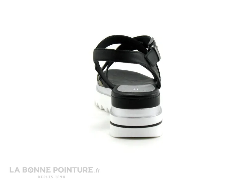 Achat chaussures Marco Tozzi Femme Sandale et Nu-pieds, vente Marco Tozzi Premio - 2-28727-22 - Noir Gris Argent - Nu-pieds comp