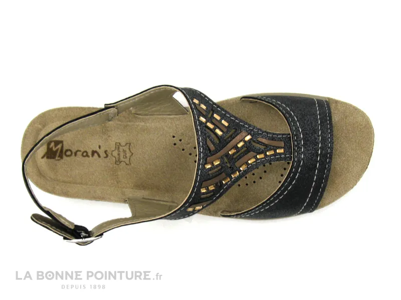 Achat chaussures Moran's Femme Sandale et Nu-pieds, vente Morans MACRAIE Noir metallise - Nu-pieds classique Femme