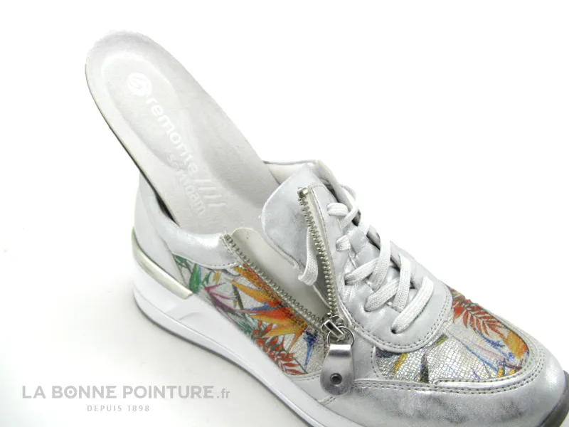 Achat chaussures Remonte Femme Basket, vente Remonte D3201-90 - Argent Multicolore - Tennis compensee