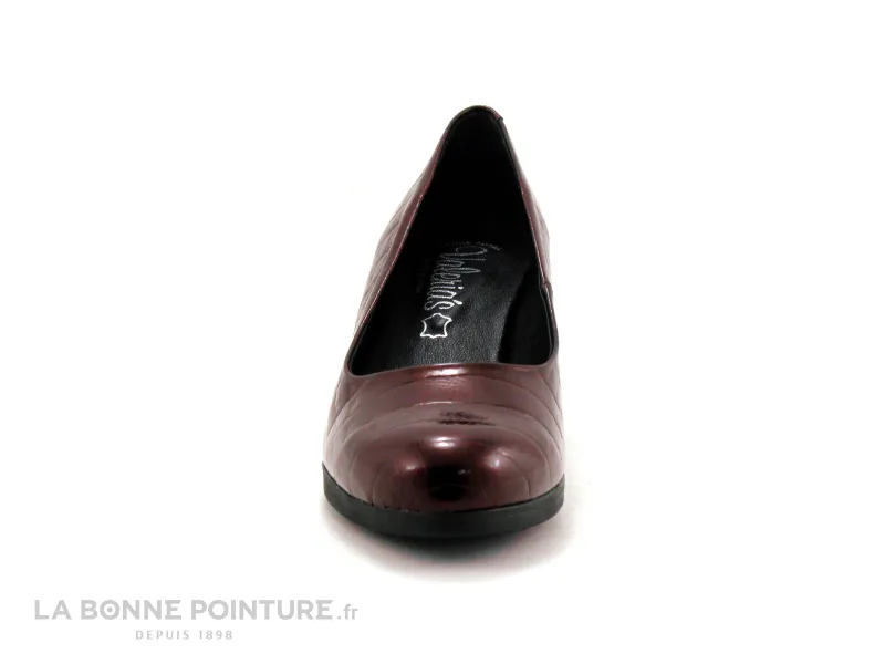 Achat chaussures Valeria's Femme Escarpin, vente Valerias 4602 Bordeaux verni - Escarpin talon haut