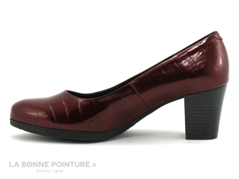 Achat chaussures Valeria's Femme Escarpin, vente Valerias 4602 Bordeaux verni - Escarpin talon haut