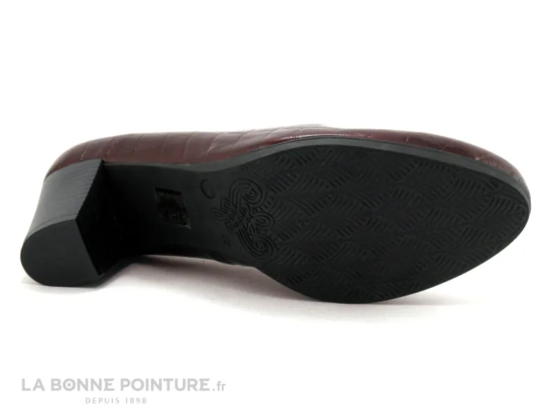 Achat chaussures Valeria's Femme Escarpin, vente Valerias 4602 Bordeaux verni - Escarpin talon haut