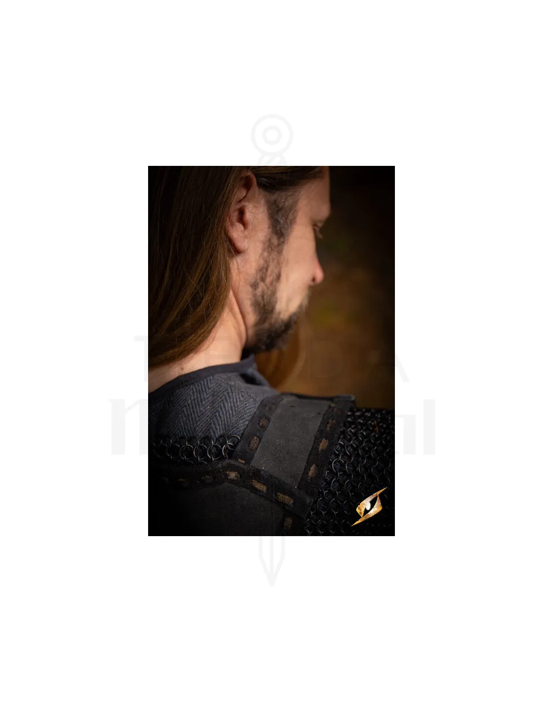 Armure lamellaire celtique en cuir suédé, noir ⚔️ Boutique Épées