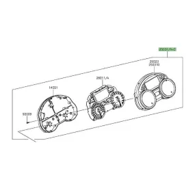 Bloc compteur d'origine Kawasaki ZZR 1400 (2016-2020) | Moto Shop 35