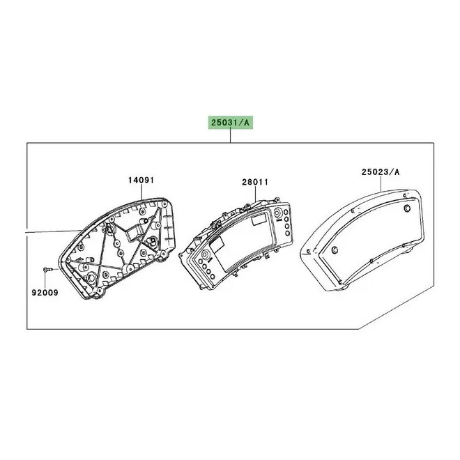 Bloc compteur Kawasaki Er-6f (2009-2011) | Moto Shop 35