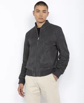 Blouson casual suédé, cuir de chèvre