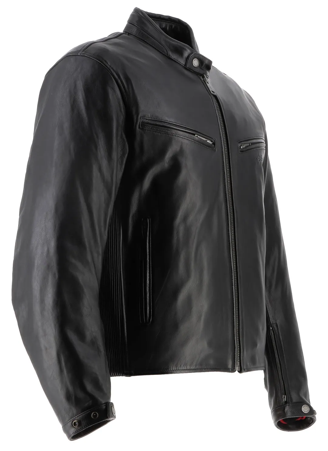 Blouson Helstons Primo cuir rag noir, veste biker homme