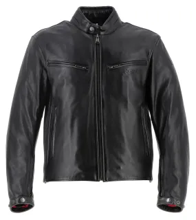 Blouson Helstons Primo cuir rag noir, veste biker homme