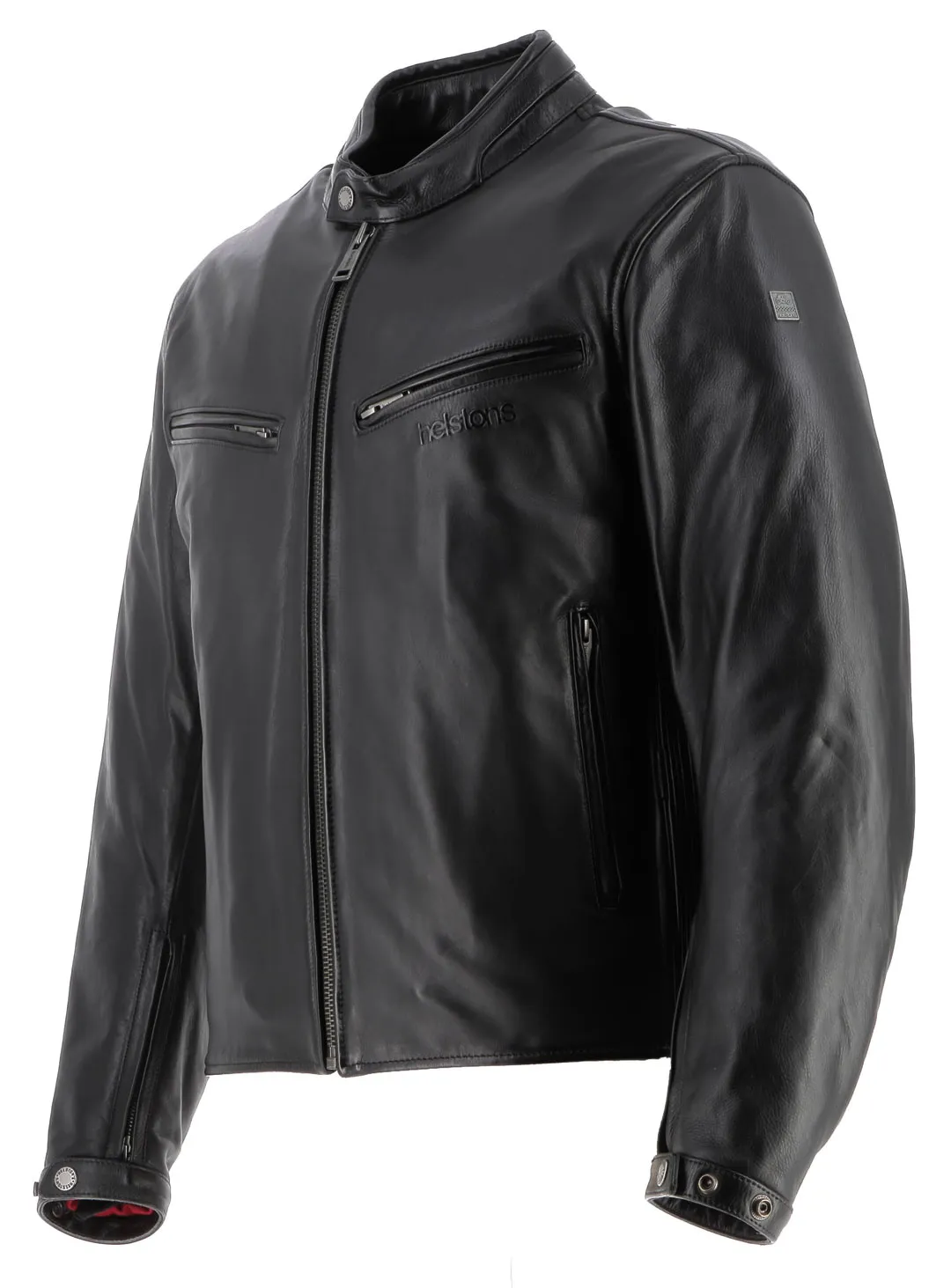 Blouson Helstons Primo cuir rag noir, veste biker homme