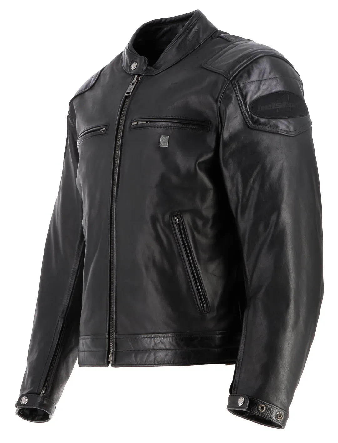 Blouson Helstons Sonora cuir buffalo noir, veste biker homme