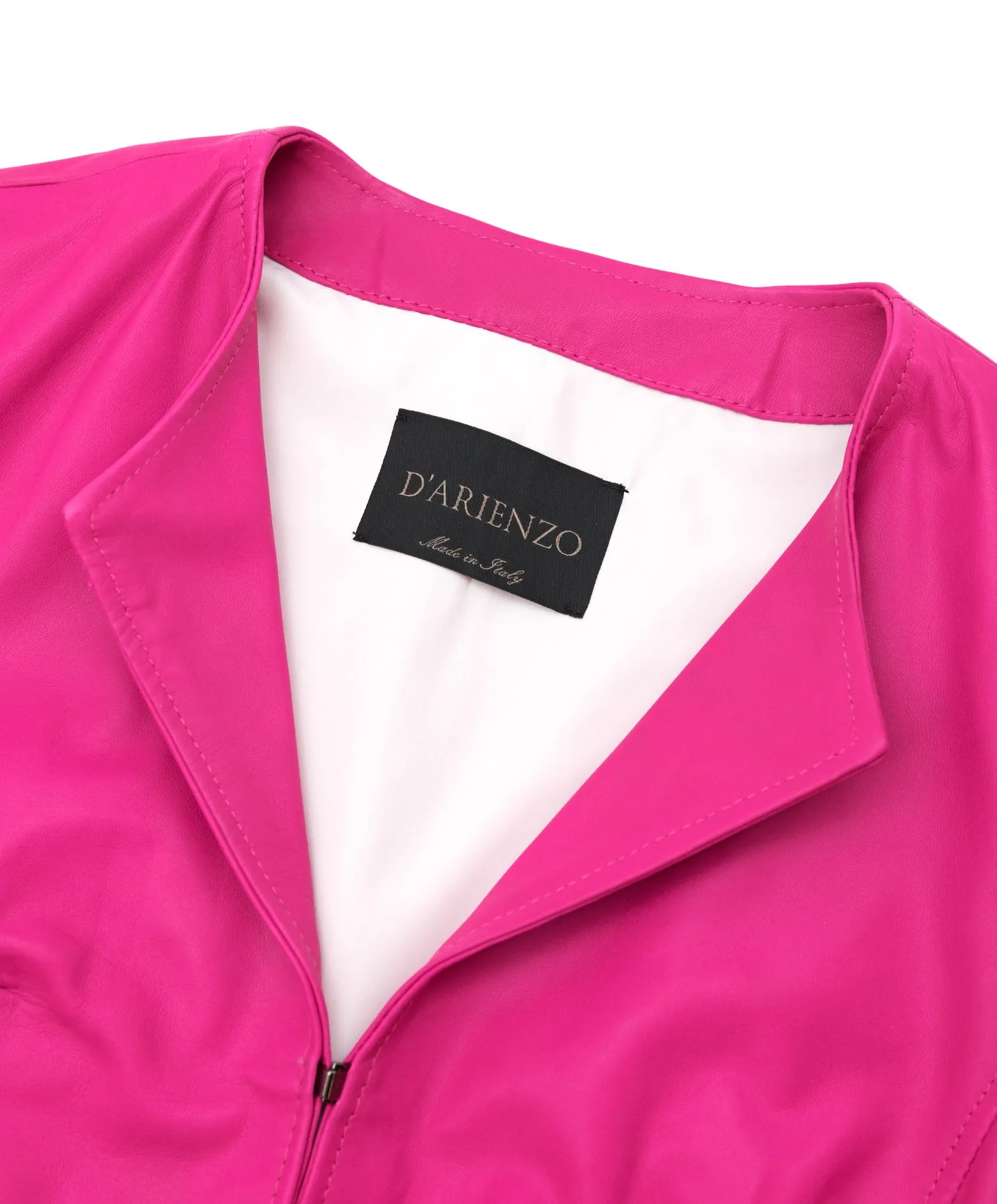 Boléro cuir femme veste courte cuir fuchsia blouson cuir Miss