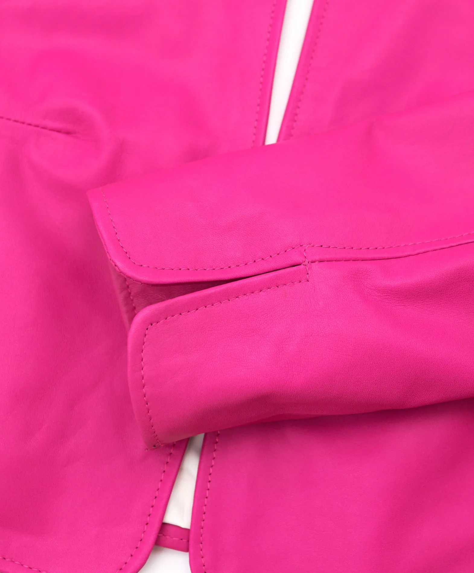 Boléro cuir femme veste courte cuir fuchsia blouson cuir Miss