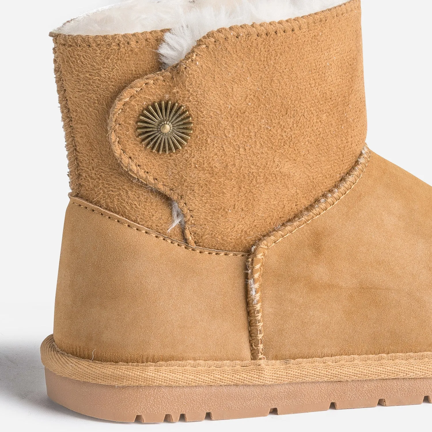 Boots camel suédé fourré - Boots Enfant | ERAM