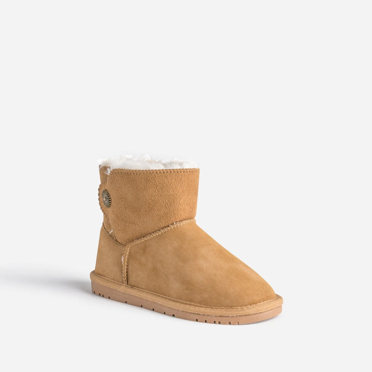 Boots camel suédé fourré - Boots Enfant | ERAM