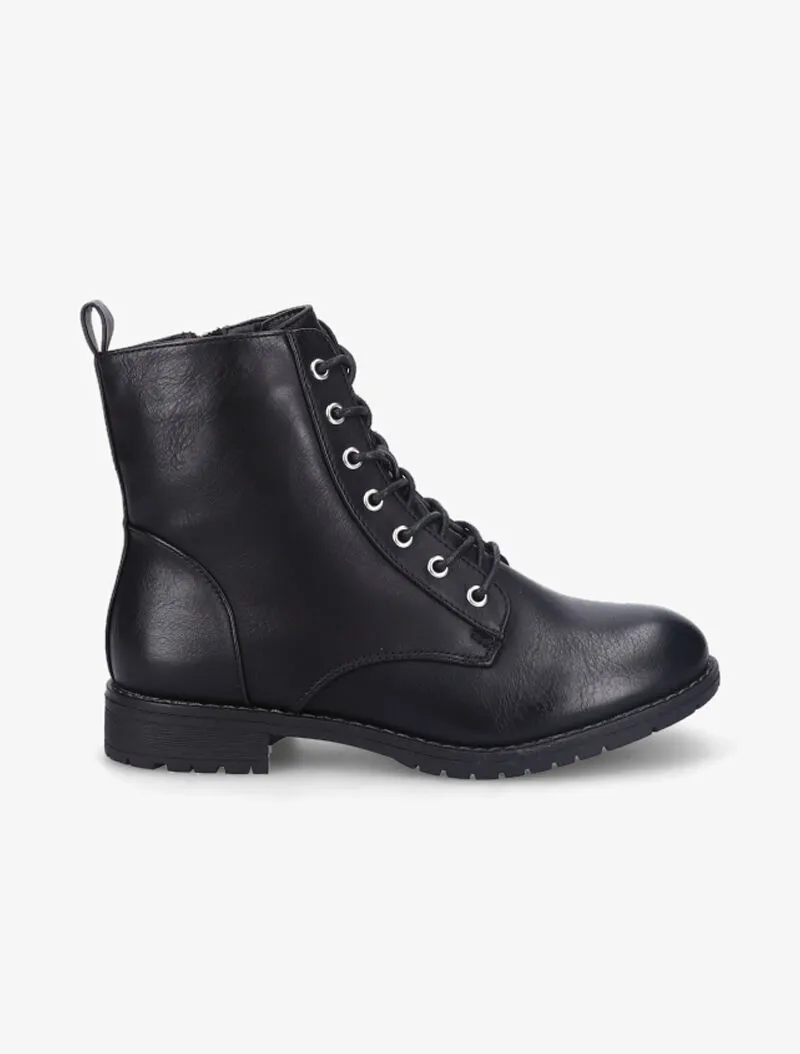 Bottines rangers à lacets - noir - Noir