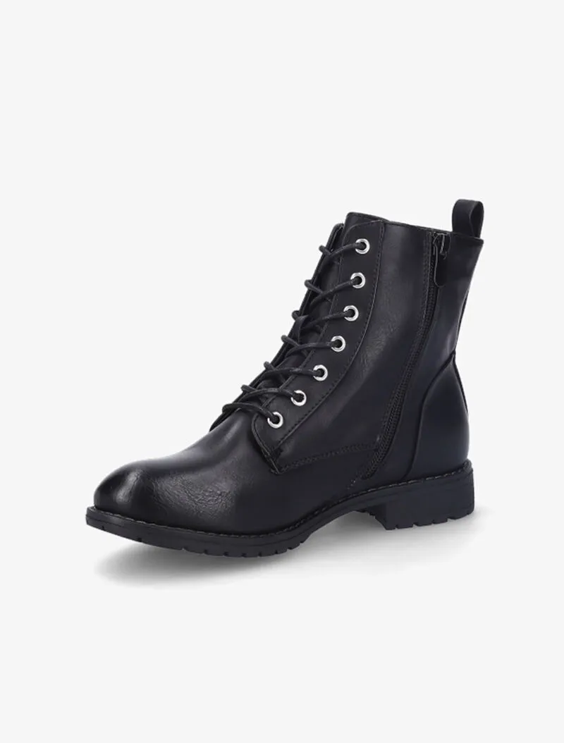 Bottines rangers à lacets - noir - Noir