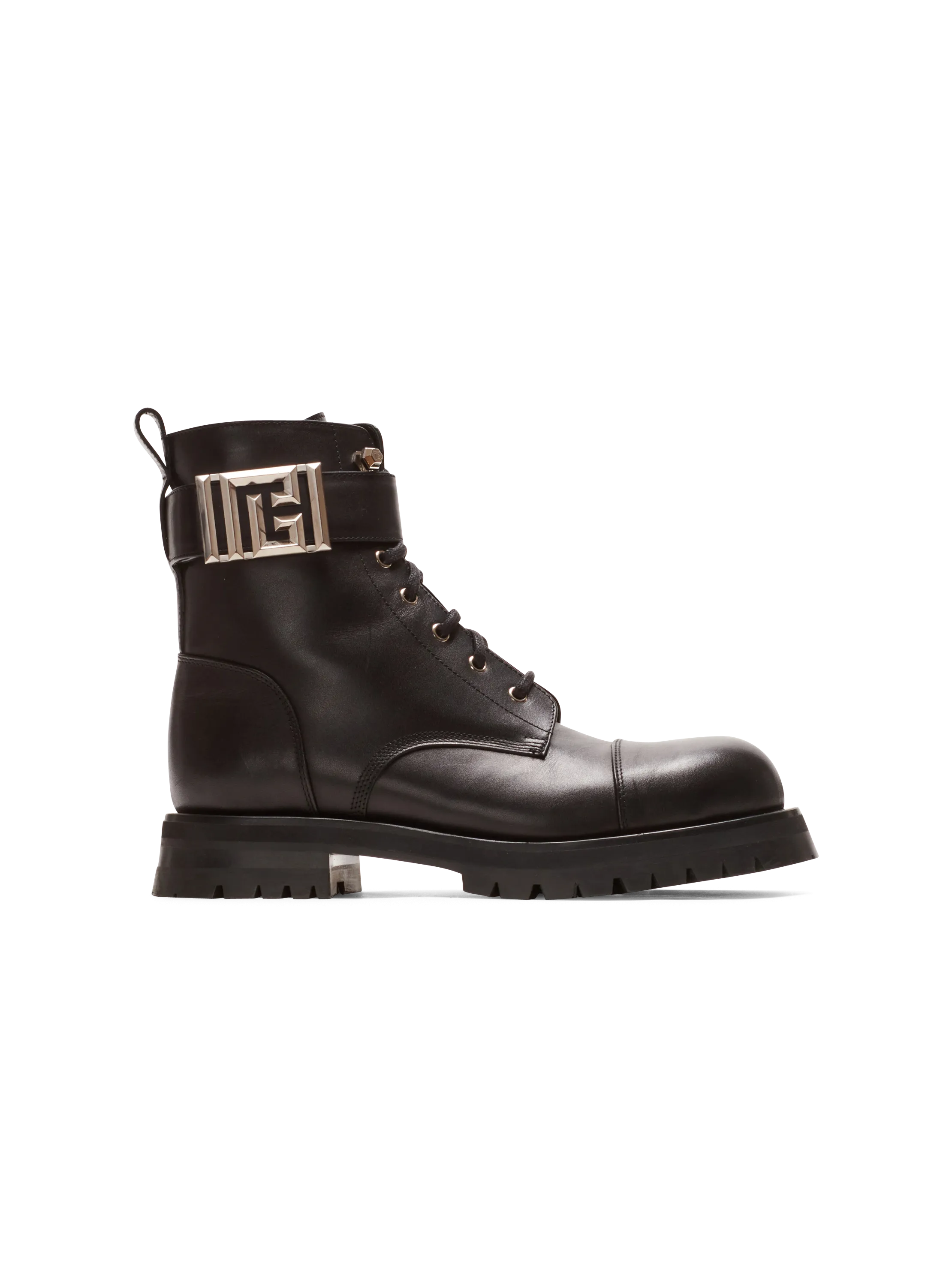 BOTTINES RANGERS CHARLIE EN CUIR - BALMAIN pour HOMME | Printemps