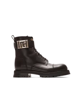 BOTTINES RANGERS CHARLIE EN CUIR - BALMAIN pour HOMME | Printemps