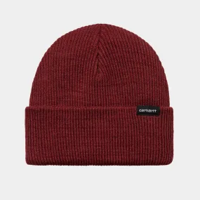 Carhartt - Bonnet côtelé Gordan bordeaux