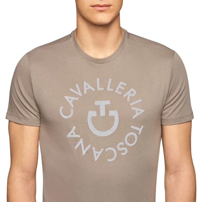 Cavalleria Toscana - T-shirt à col rond homme Orbit Sand Grey