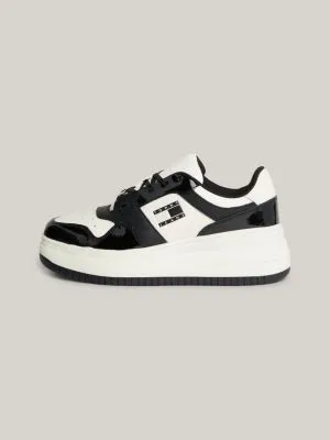 Chaussures de basket Retro en cuir verni | Noir | Tommy Hilfiger