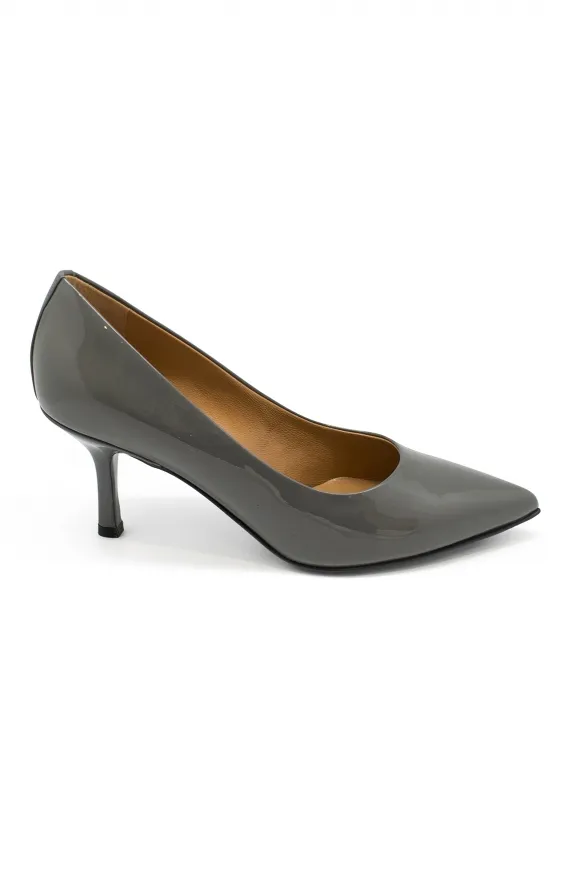 Chaussures de luxe femme - Escarpins Walter Steiger en cuir verni gris