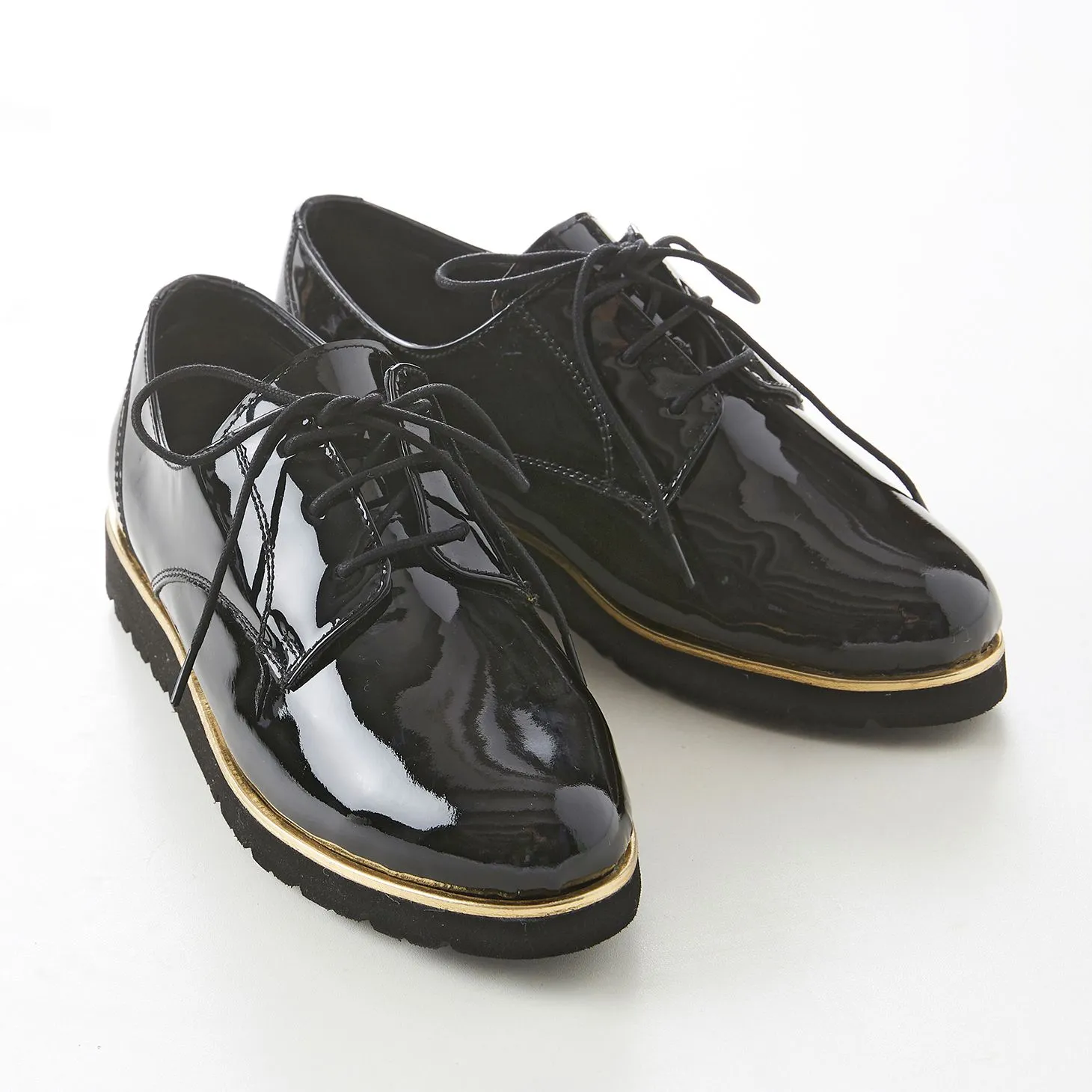 Derbies cuir verni