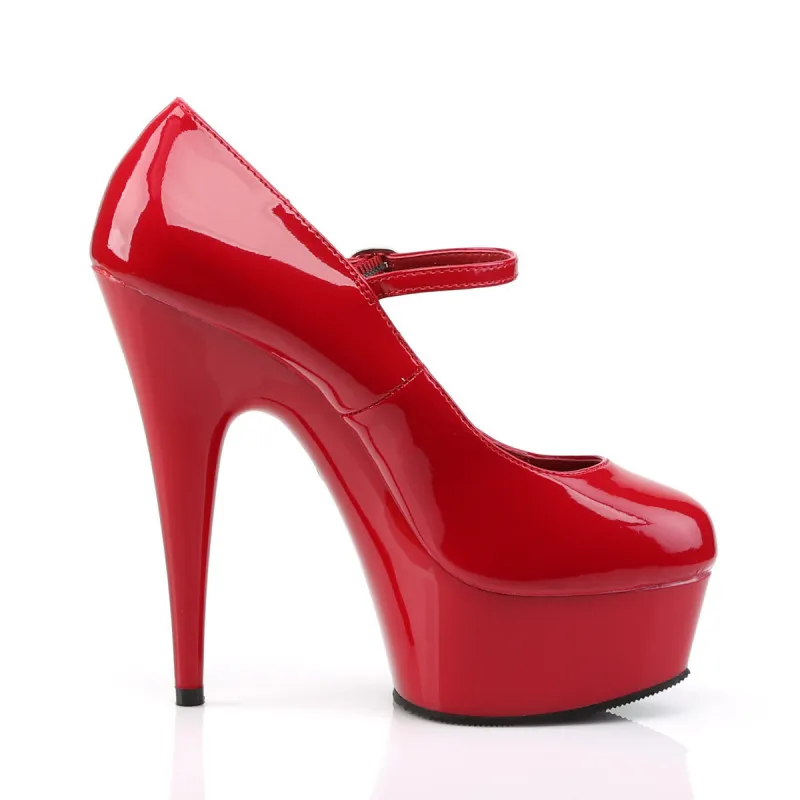 Escarpin rouge talon de 15 cm à plateforme | Chaussure Pole dance