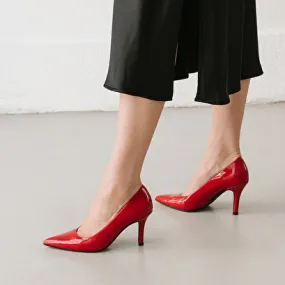 Escarpins à bouts pointus en cuir verni rouge pour Femme | Jonak