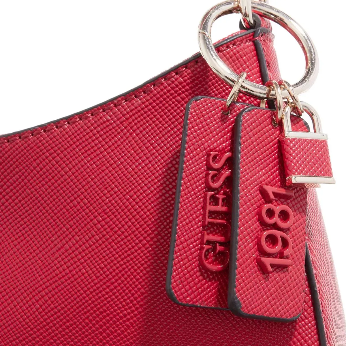 Guess Noelle Top Zip Shoulder Bag Red | Sac à bandoulière