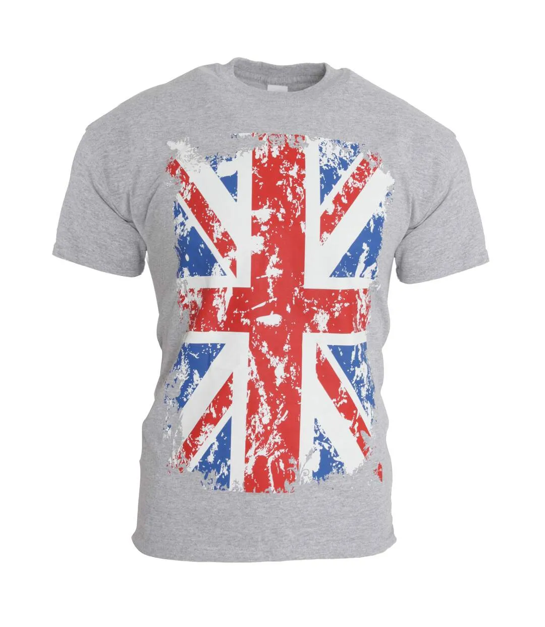 Homme gris sport T-shirt à manches courtes à motif Union Jack