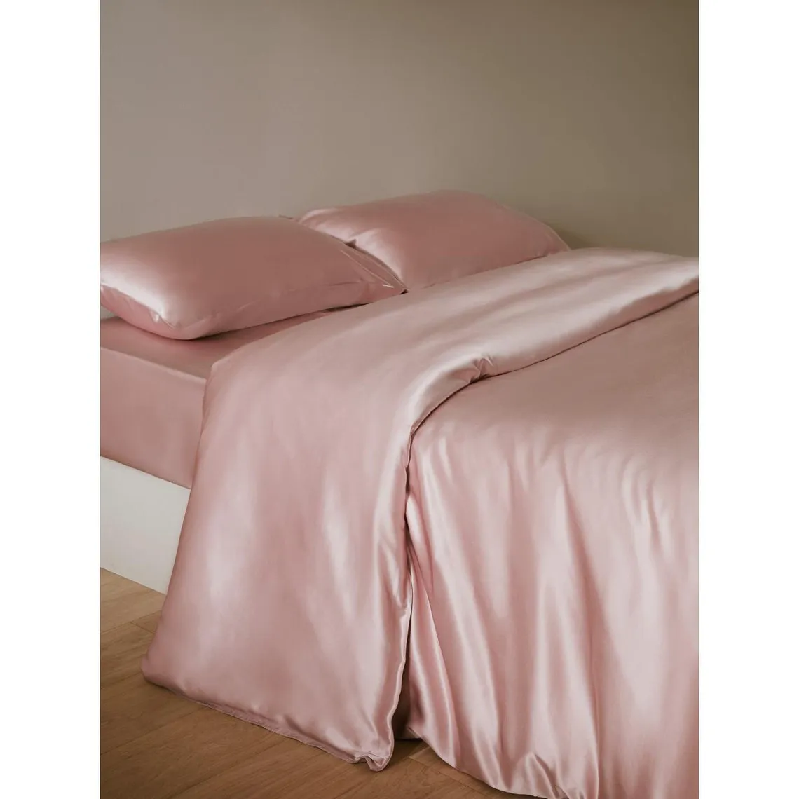 Housse de Couette Sans Couture Rose en Soie   | 3 Suisses