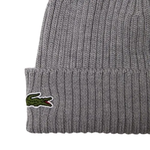 LACOSTE Bonnet côtelé gris - Sport Aventure