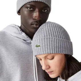 LACOSTE Bonnet côtelé gris - Sport Aventure