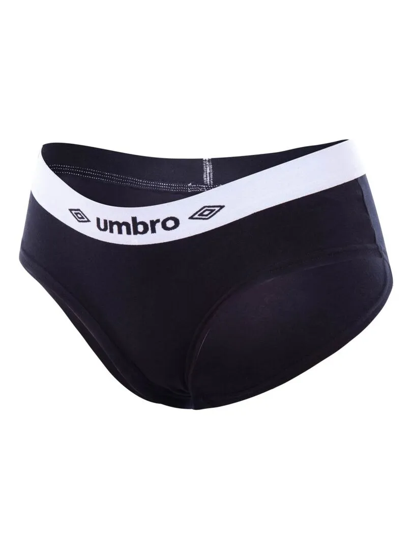 Lot de 3 Boxers coton femme Umbro - Gris Noir