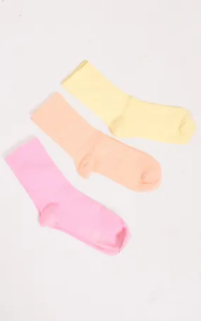 Lot de 3 paires de chaussettes multicolores