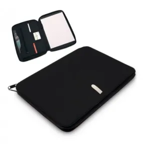 Porte-Documents Personnalisable Index en Microfibre de Couleur Noire