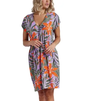 Robe estivale Jungle Mauve Admas