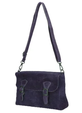 Sac en cuir peau femme bleu navy