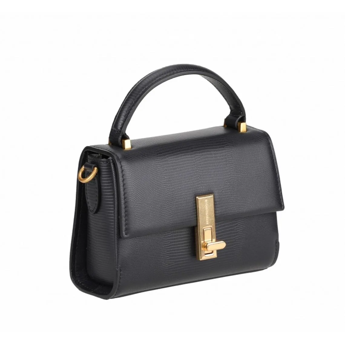 Sac porté main mini en cuir noir  | 3 Suisses