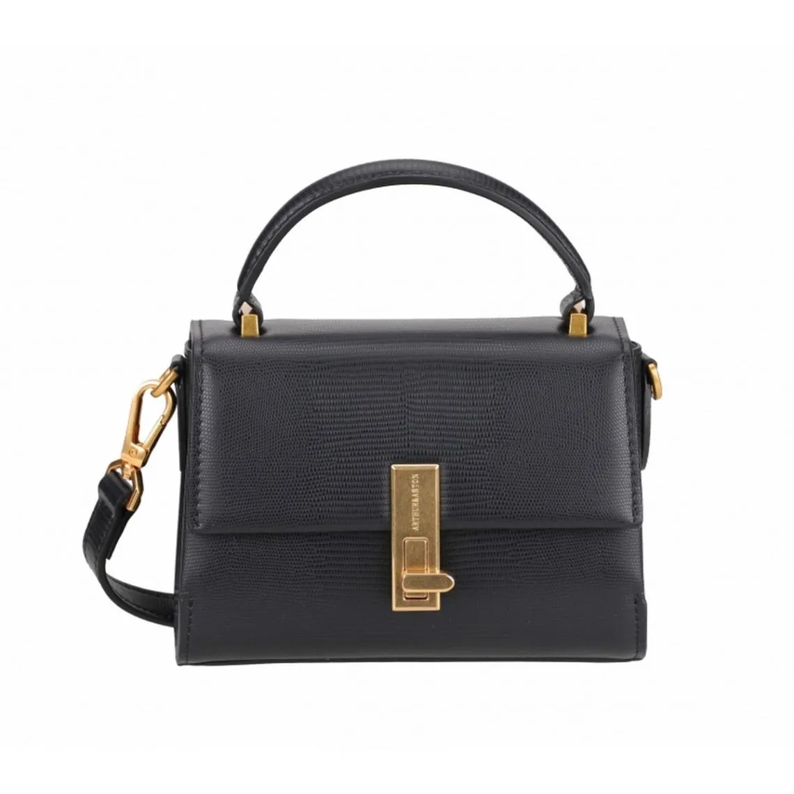 Sac porté main mini en cuir noir  | 3 Suisses