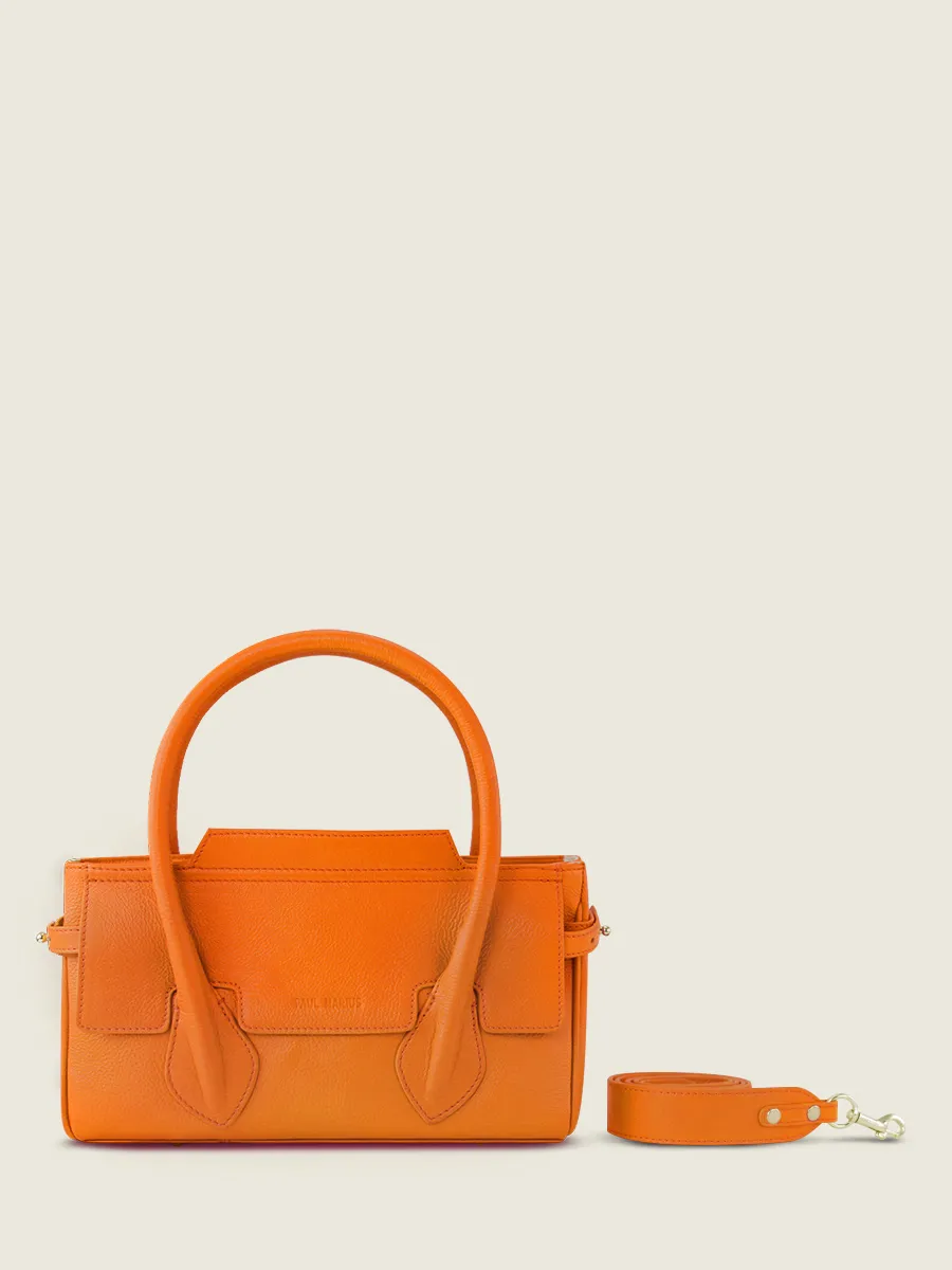 SAC À MAIN CUIR ORANGE FEMME Madeleine S Sorbet - Mangue