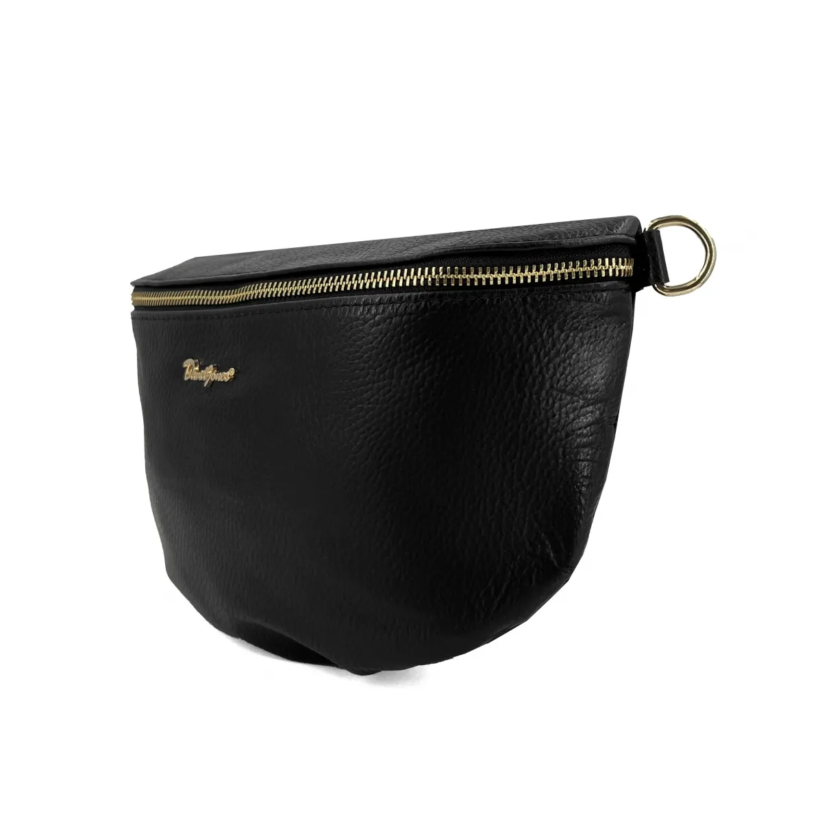 Sac à main bandoulière style banane en cuir David Jones