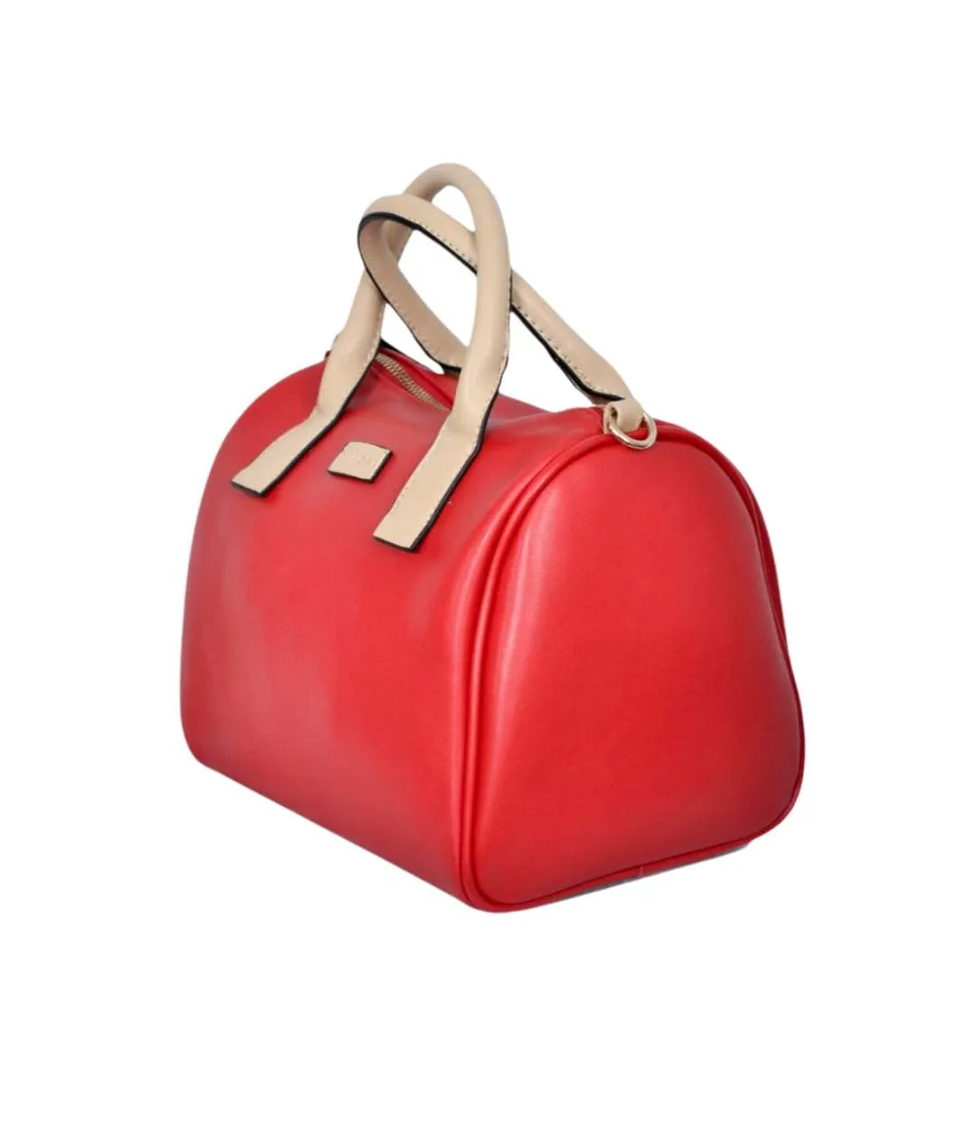 Sac à main femme  de couleur rouge portée épaules & mains