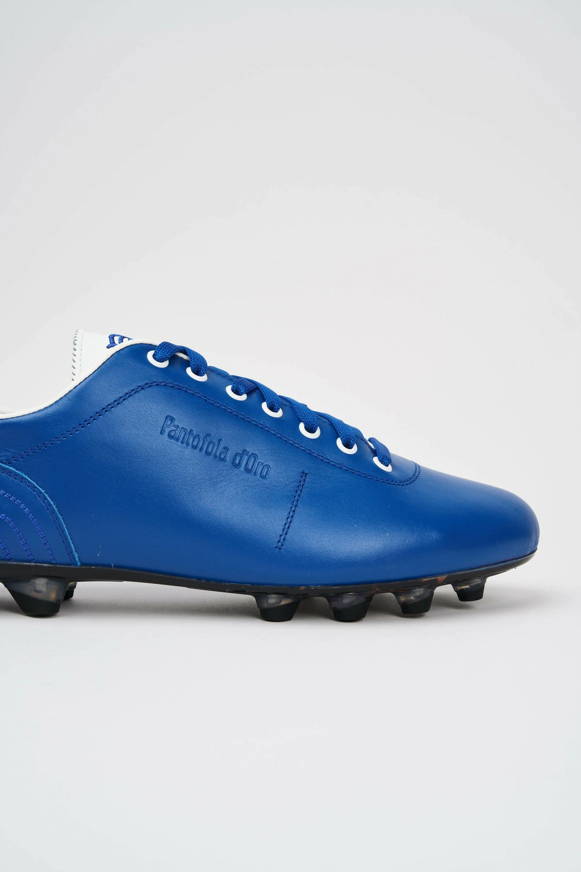 Scarpe da calcio in pelle Lazzarini in pelle blu limited edition Glasgow Rangers