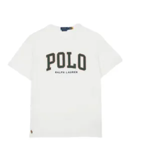 t-shirt logo ralph lauren white - Sport Aventure