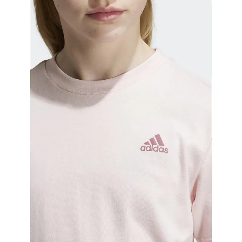 T-shirt uni logo rose enfant - Adidas | wimod