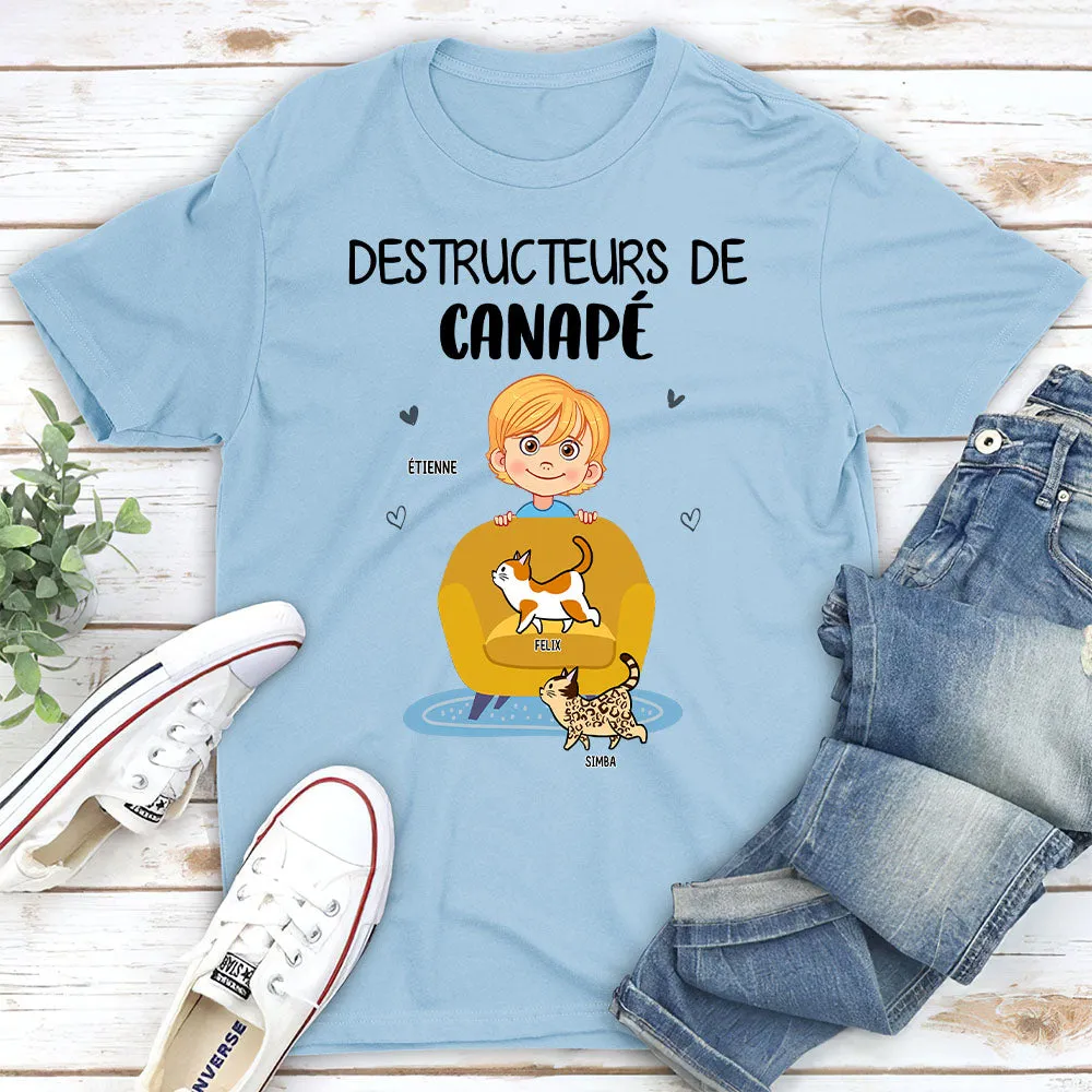 T-shirt Unisex Personnalisé - Destructeur De Canapé